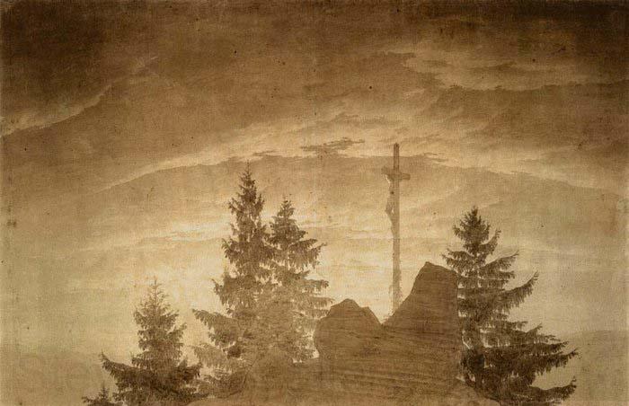 Caspar David Friedrich Cross in the Mountains Norge oil painting art